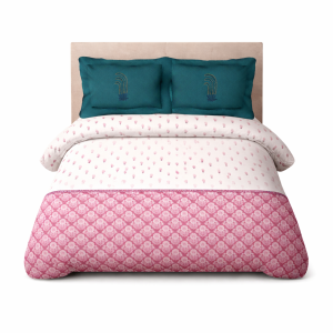 Portico New York Shalimaar Super King Bedsheet Set (Teal & Pink)