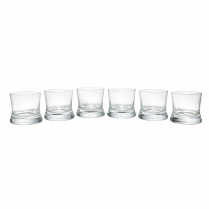 Premium Crystal Whiskey Glass Set (Set of 6) – Thick Base Tumbler Glasses